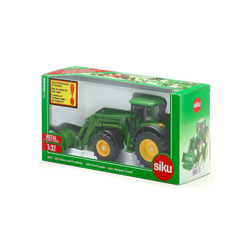 Siku 1:32 Scale Diecast John Deere w/ Front Loader Kids 243mm Toy Green 3y+