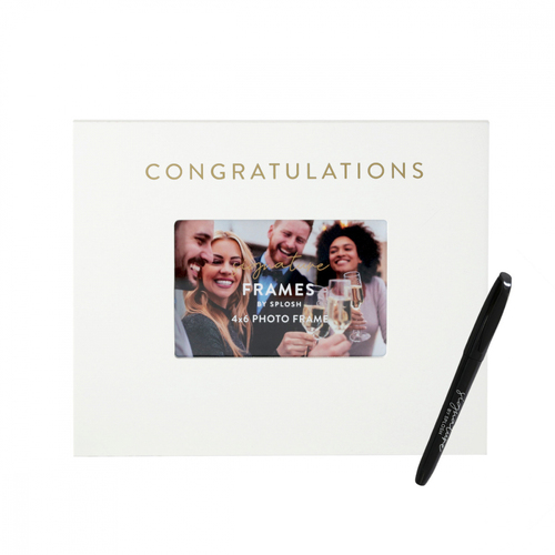 Splosh Congratulations Signature Frame w/ Marker 27.5x23cm - White