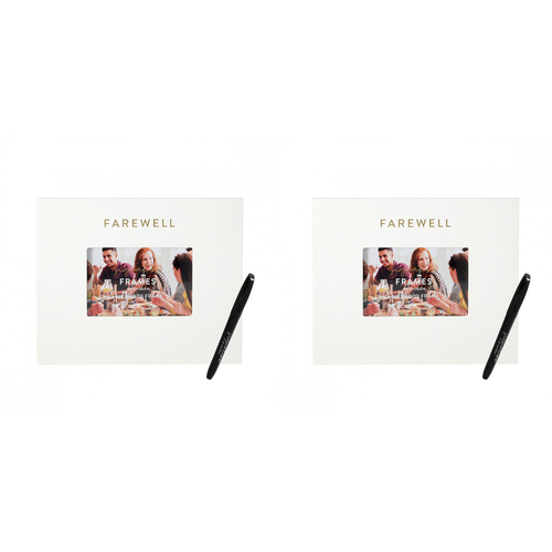 2PK Splosh Farewell Signature Frame w/ Marker 27.5x23cm - White