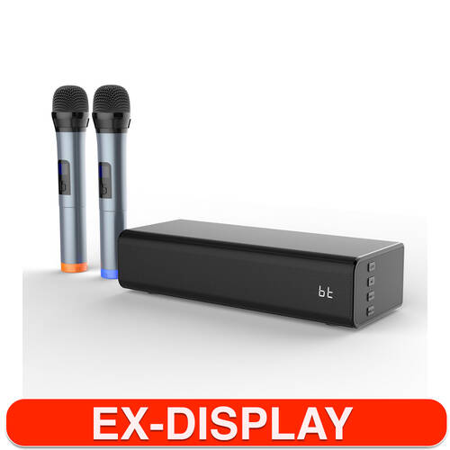 Pure Acoustics Sing Bar Bluetooth Karaoke Speaker w/Wireless Microphones