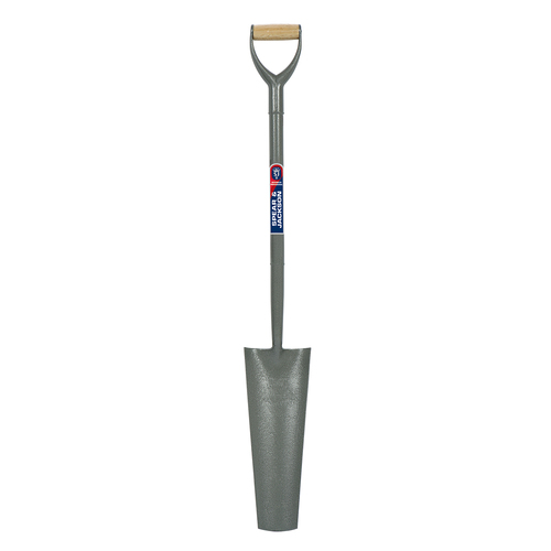 Spear & Jackson Draining Steel Spade D-Handle 71cm - Grey