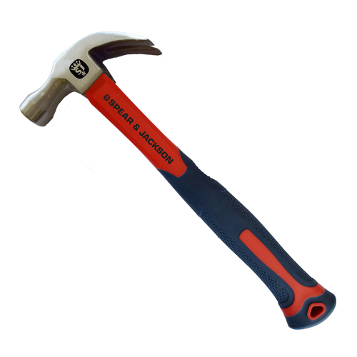 Spear & Jackson Claw Hammer Fibreglass Handle 20oz/570g