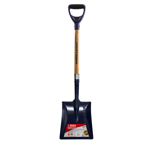 Spear & Jackson Steel Oak Spade Square Mouth Garden Tool w/ D-Handle Blue