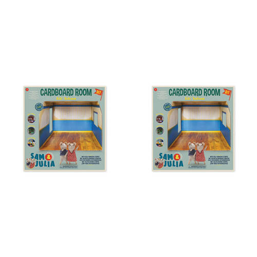 2PK Sam & Julia Cardboard Room Kids Bedroom Children DIY Toy 3y+