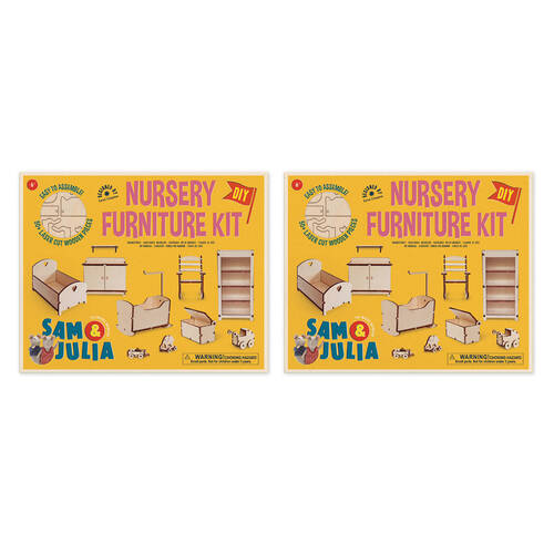 2PK Sam & Julia Furniture Kit Nursery Wooden DIY Building Toy 6y+