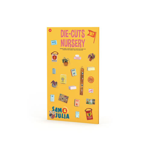 Sam & Julia Die-Cuts Nursery DIY Dollhouse Paper Decor Craft Set 6y+