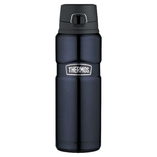 Thermos 710ml Stainless King Vacuum Insulated Bottle w/ Flip Lid Midnight Blue 