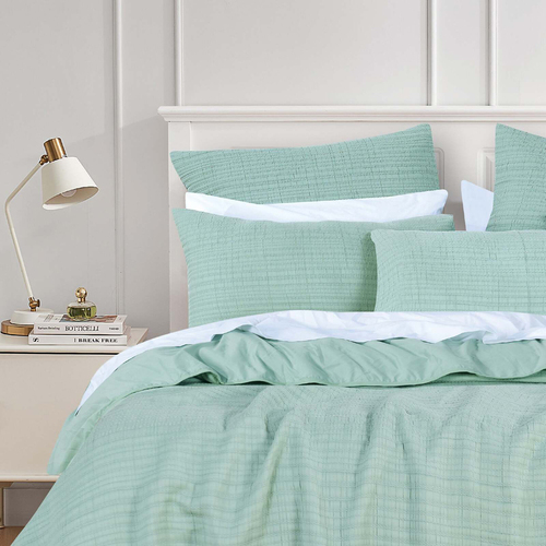 Bianca Cressida Quilted  Sage Bedding Coverlet Set Super King
