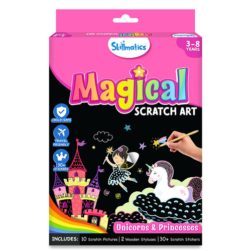 Skillmatics Magical Scratch Art Unicorns & Princesses Kids/Childrens Toy 3+