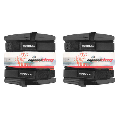 2PK Maddog Bodyboarding Fin Savers Accessory w/ Ankle Strap Black