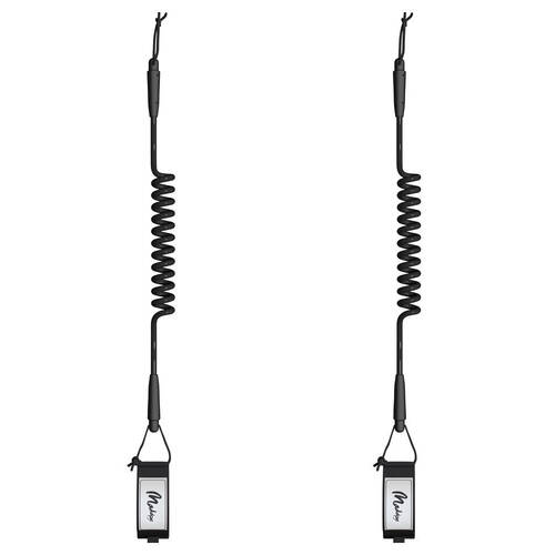 2PK Maddog Basic Lightweight Coiled Bodyboard Bicep Leash Accessory Black