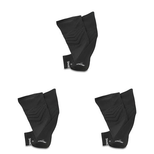 3x 2pc Spalding Adults Padded Protective Compression Shooting Sleeve Pair Black
