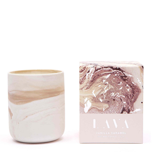 Serenity Lava 340g Medium Scented Soy Wax Candle - Vanilla Caramel