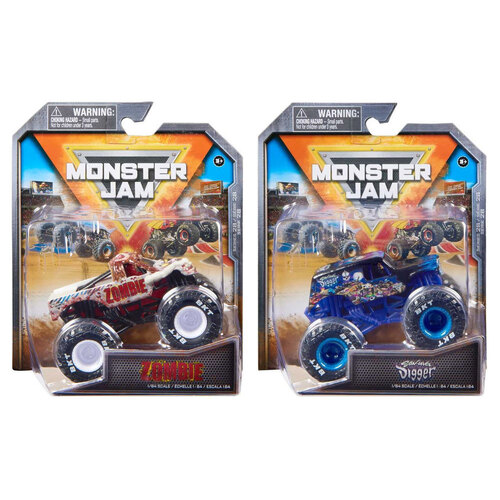 2PK Spin Master Monster Jam 1:64 Diecast Trucks w/Accessory Kids Toy Asstd 3+