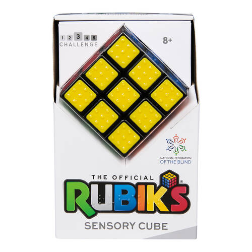 Rubiks Sensory Cube 3D Tiles Multi-Textured Tactile Shaped Classic Puzzle 8y+