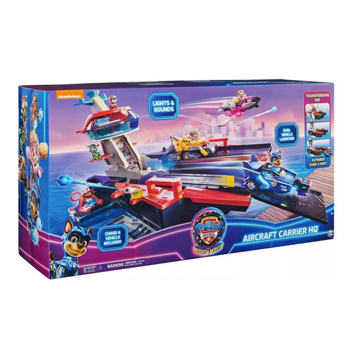 Spin Master Paw Patrol The Movie Aircraft Carrier HQ Play Kids Toy 3+