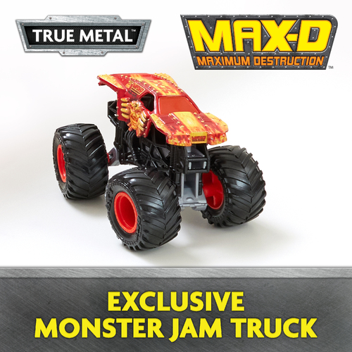 Spin Master Monster Jam 1:64 Launch N Go Hauler w/ Max-D Truck Kids Toy 3+