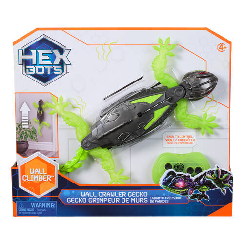 Hex Bots Gecko Wall Crawler Remote Control Green Toy Kids/Children 4y+