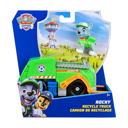 2pc Paw Patrol Kids Sustainable Green Basic Toy Rescue Vehicle Rocky 3Y+