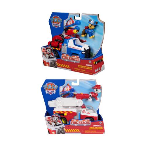 Paw Patrol Chase & Marshall Rescue Fire Engine & Cruiser Vehicle Kids Toy 3Y+