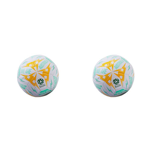 2PK MATILDAS Womens Lightning PVC Soccer Ball Size 5 - Mint