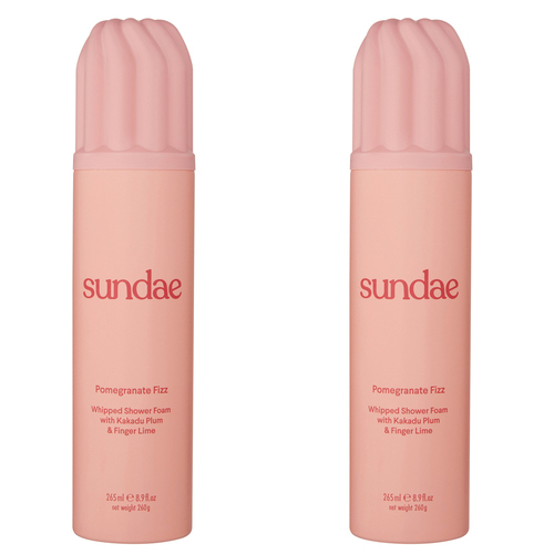 2PK Sundae Shower Bathroom Foam Pomegranate Fizz Bodywash 265ml