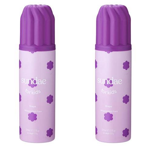 2PK Sundae Kids Shower Bathroom Foam Grape Scent Bodywash 229ml