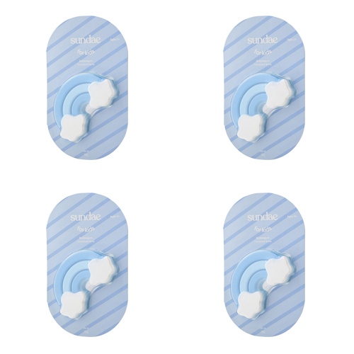 4PK Sundae Kids Fizzing Bath Bomb Bubblegum Scent Bodywash 100g
