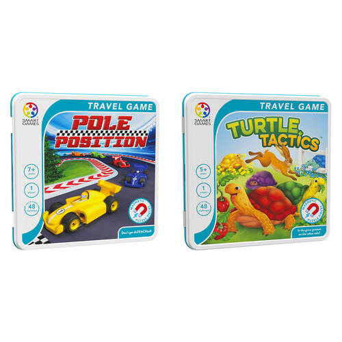 Smart Games Pole Position & Turtle Tactics Puzzle Game Kids Toy Combo Set 5y+