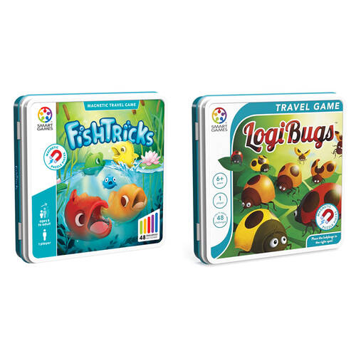 Smart Games Logibugs & Fish Tricks Puzzle Game Kids Educational Toy Combo 5y+