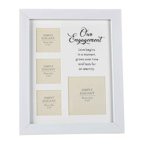 Our Engagement Composite Wooden Photo Frame Home Decor 21x24cm