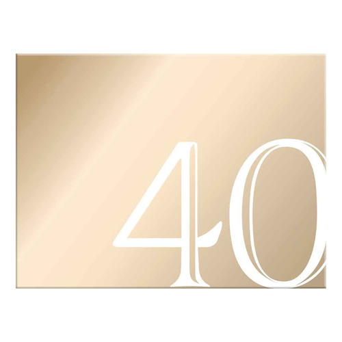 40th Rose Gold Guest Book Rose Gold Text 23x18cm Birthday Keepsake