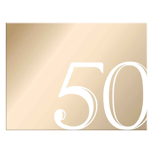 50th Rose Gold Guest Book Rose Gold Text 23x18cm Birthday Keepsake