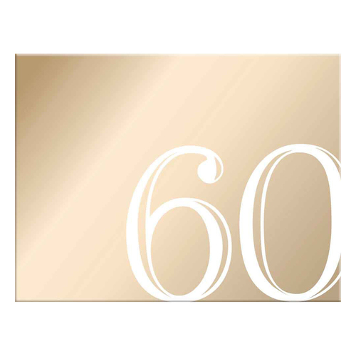 60th Rose Gold Guest Book Rose Gold Text 23x18cm Birthday Keepsake