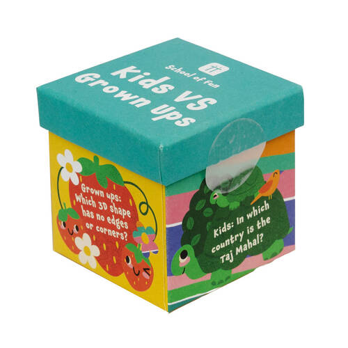 Talking Tables School of Fun Game Kids Vs Grown Ups Family Trivia Box