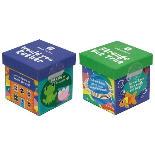 Talking Tables School Of Fun Game Would You Rather/Strange But True Trivia Set