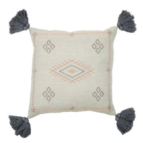 Coast To Coast Home 50cm Square Tayen Cotton Cushion Grey/Blue