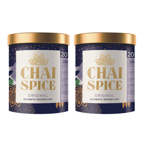 2PK Chai Spice Original Blend Hot Tea Drink 200G Ground Tub