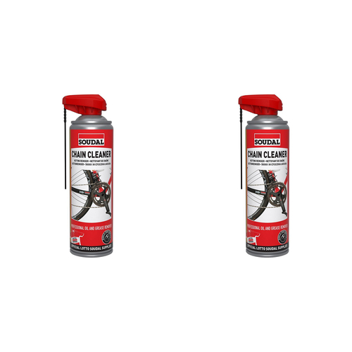 2PK Soudal Bike/Bicycle Chain Dirt Cleaner Spray Can 500ml