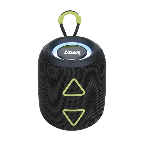 Laser Portable Mini Fabric Wireless Bluetooth Speaker - Black
