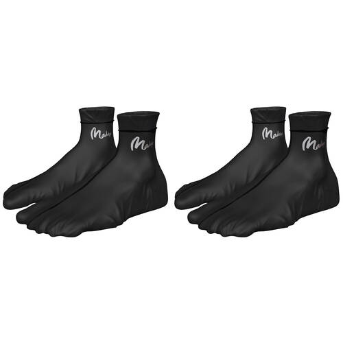 2PK Maddog Unisex Lycra Socks Bodyboarding Accessory Small Black