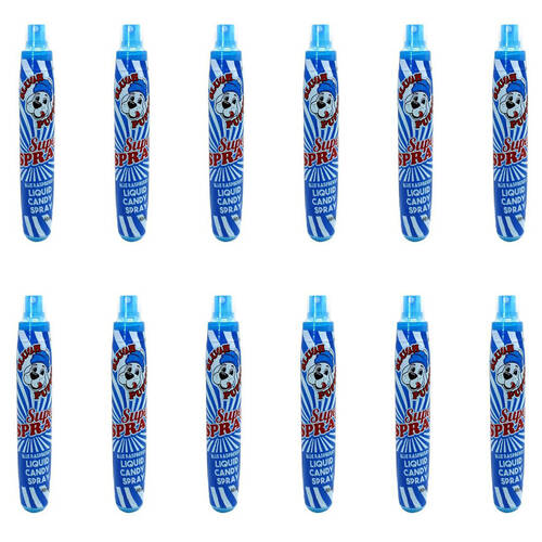 12PK Slush Puppie Super Liquid Sprays Fruit-Flavoured Lollies 80ml Assorted