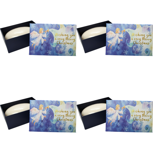 4PK LVD Angel Wishes Scented Bath Soap Bar 9x6cm w/ Box