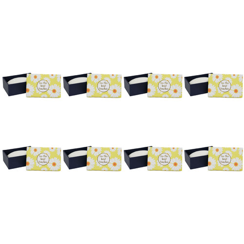 8PK LVD Oval Soap w/ Box For The Best Teacher 9x6cm - Sunflower
