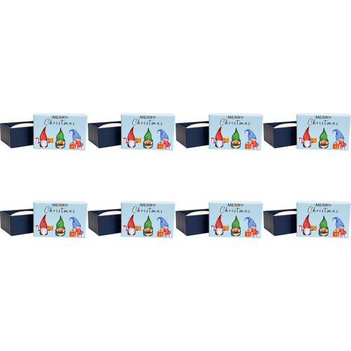 8PK LVD Merry Christmas Gnome Scented Bath Soap Bar 9x6cm w/ Box