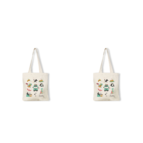 2PK Sunday Paper Women's Cotton Canvas Tote Bag 38.5x42cm - Sydney