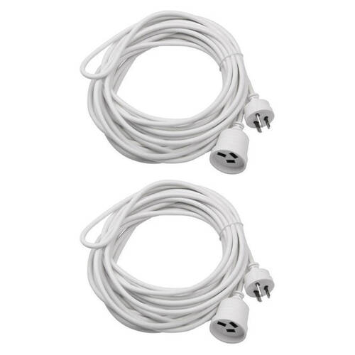 Sansai 5M Power Extension Cord 2PK