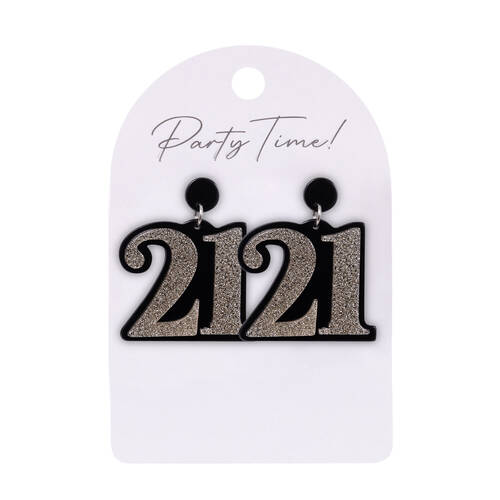 2pc Splosh 21 Celebration Stainless Steel/Acrylic Earrings 4.5x4cm