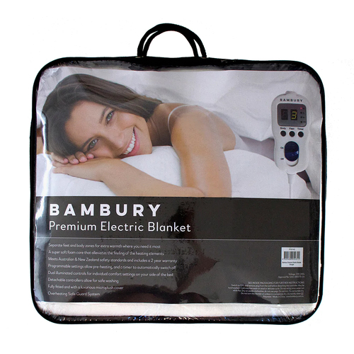 Bambury Super King Premium Electric Blanket - White