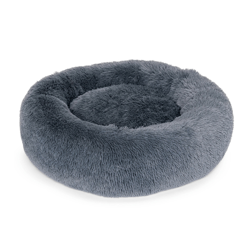 Superior Pet Plus Curl Up Cloud Calming Pet Bed Tranquil Grey Medium 60cm